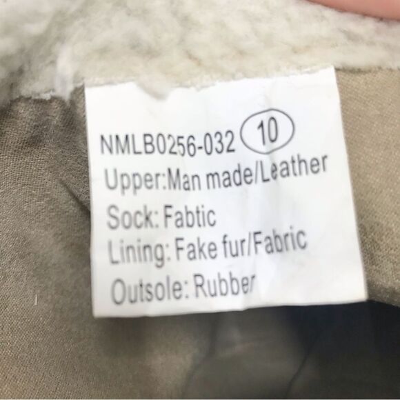 Naughty Monkey HIGHTRAIL Brown Leather Sherpa Lined Zip Up Heeled Buckle Boots - Picture 11 of 16